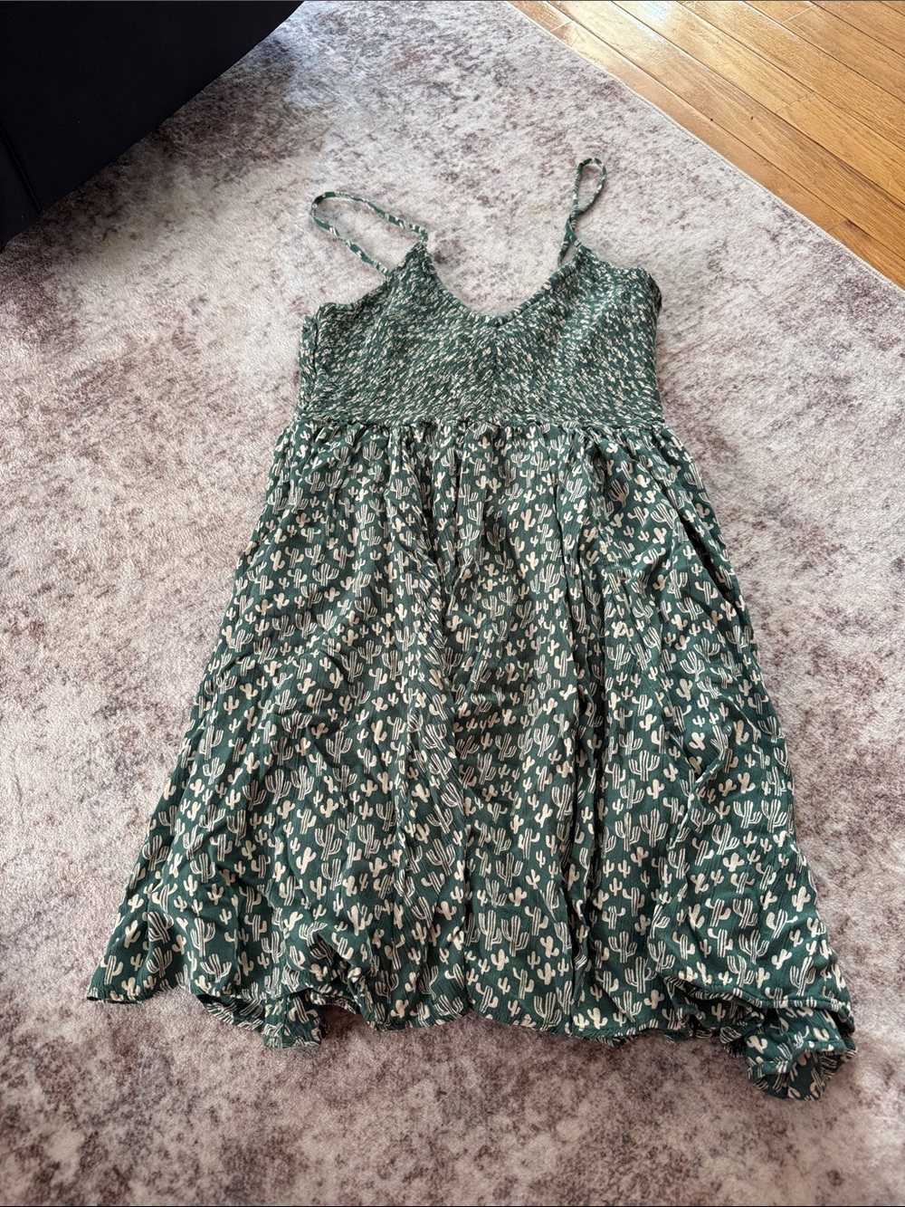 Angie Green Cactus Print Mini Dress